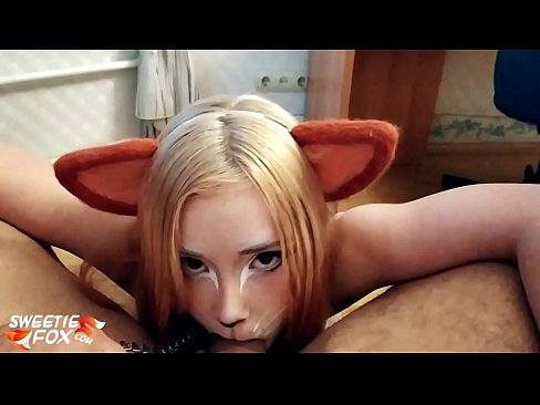 ❤️ Nilunok ni Kitsune ang titi at cum sa kanyang bibig ❤️ Sex sa amin